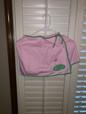 The Beaufort Bonnet Company Pink Golf skort with Green Trim